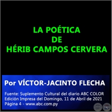LA POÉTICA DE HÉRIB CAMPOS CERVERA - Por VÍCTOR-JACINTO FLECHA - Domingo, 11 de Abril de 2021